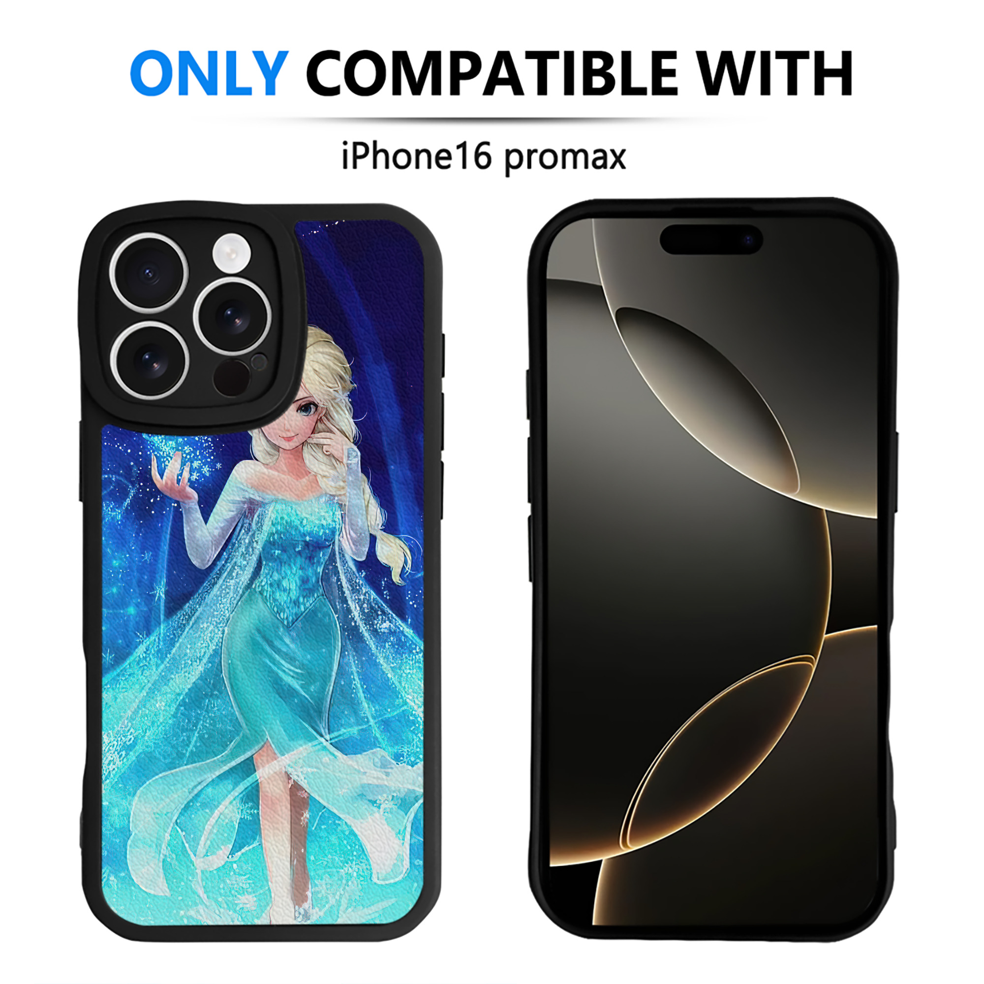 （画像用） アナと雪の女王 アンナ エルサ Frozen Anna Elsa 【iPhone 16シリーズ対応】シリコンスマホケース（レザー調） 材質：シリコン